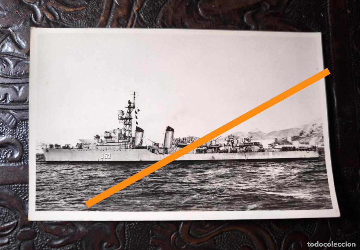 Fotografia antiga: Antigua fotograf&iacute;a. Barco militar, fragata &Aacute;lava. Fot&oacute;grafo Casau. Cartagena