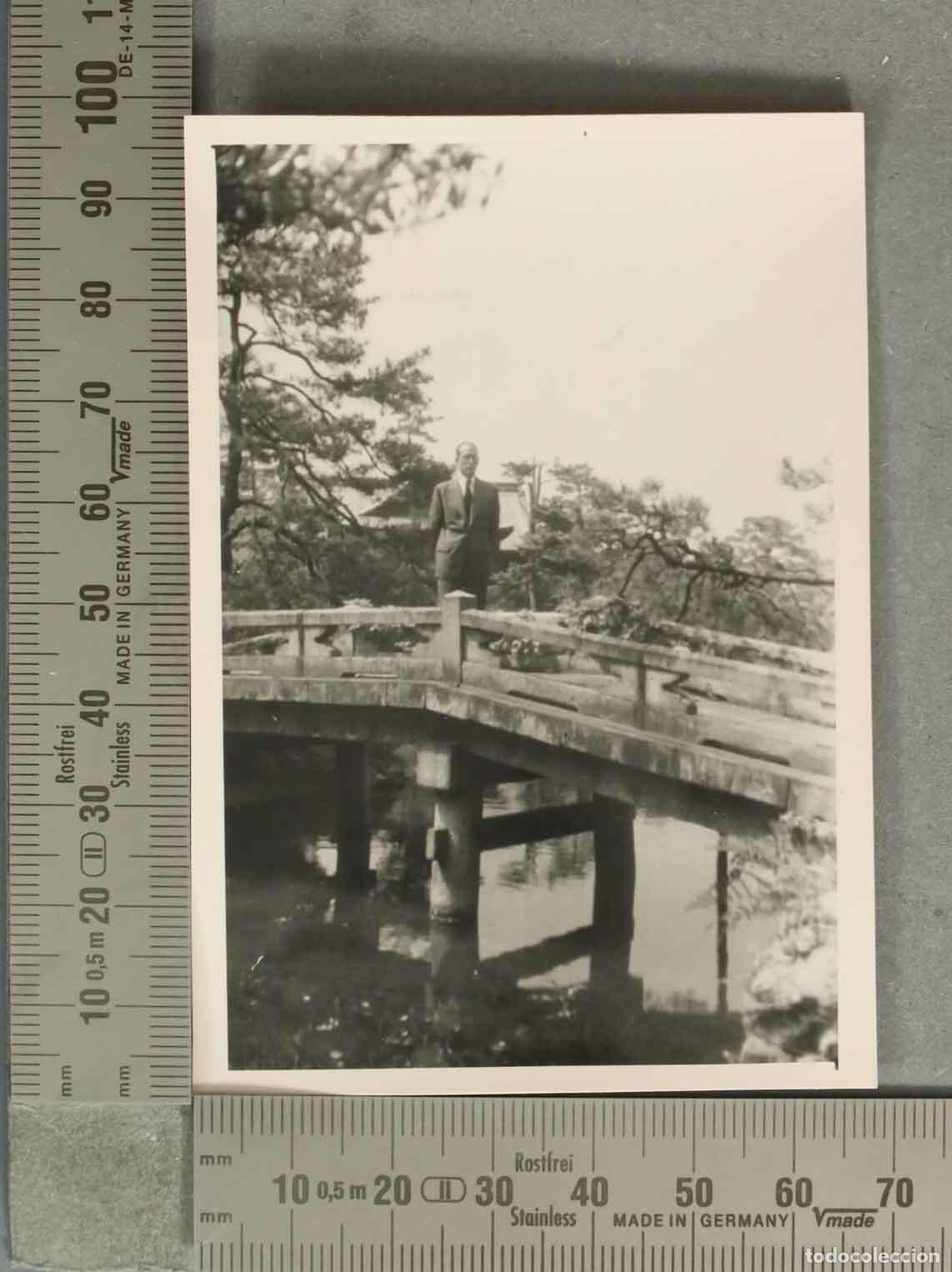 Fotograf&iacute;a antigua: FOTOGRAFIA. PUENTE KIOTO. VISITA ESPA&Ntilde;OLA HACIA 1940