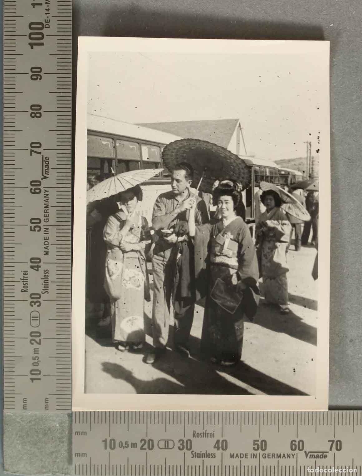 Fotografia antiga: FOTOGRAFIA. NAGASAKI ESPA&Ntilde;OL CON MUJERES JAPONESAS TRADICIONALES HACIA 1940
