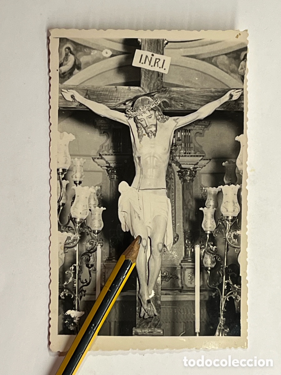 Fotograf&iacute;a antigua: J&Aacute;TIVA. Semana Santa. Sant&iacute;simo Cristo de la Expiraci&oacute;n ? Foto &Aacute;ngel Pati&ntilde;o (h.1960?)