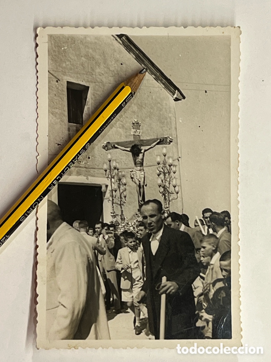 Fotograf&iacute;a antigua: J&Aacute;TIVA. Semana Santa. Sant&iacute;simo Cristo de la Expiraci&oacute;n ? Foto &Aacute;ngel Pati&ntilde;o ? (h.1960?)