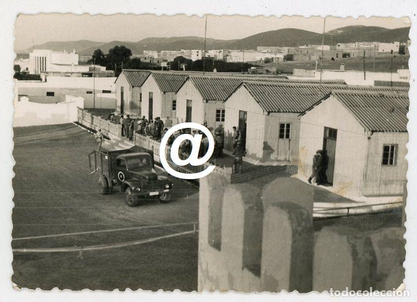 Fotograf&iacute;a antigua: FOTO CUARTEL EJERCITO ESPA&Ntilde;OL CAMION SELLO FOTOGRAFO FERNANDO SIDI IFNI