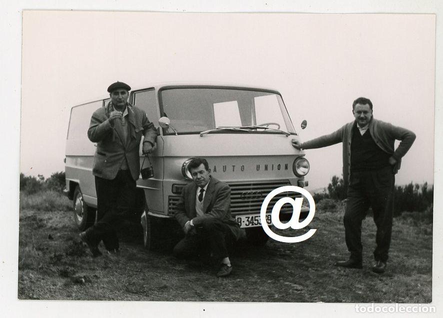 Fotograf&iacute;a antigua: FOTO FURGONETA AUTO UNION MATRICULA BARCELONA