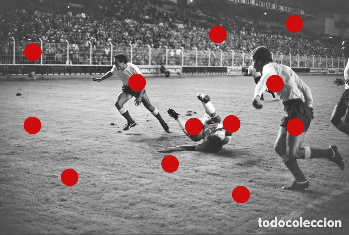 Fotografia antiga: Rayo Vallecano contra Las Palmas A&ntilde;os 70 &ndash; Negativo Celuloide