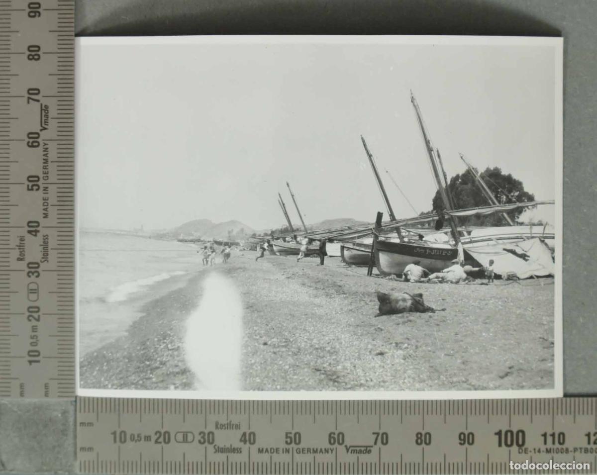 Alte Fotografie: FOTOGRAFIA. PESCADORES EN LA COSTA DE MALAGA. HACIA 1940