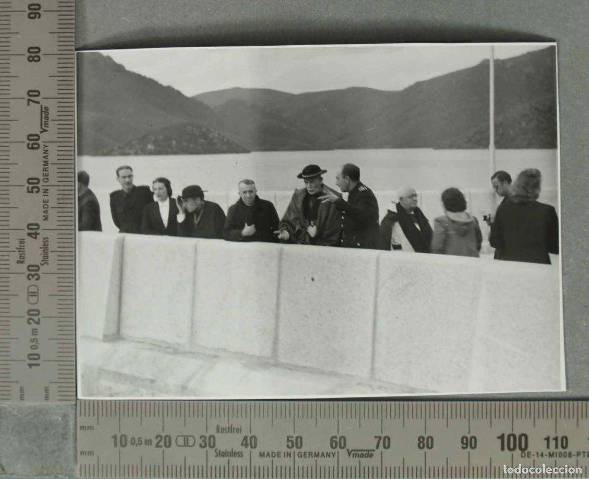 Fotograf&iacute;a antigua: FOTOGRAFIA. INAUGURACION O SIMILAR. VISITA JERARCAS Y OBISPO EMBALSE EL JANDULA JAEN