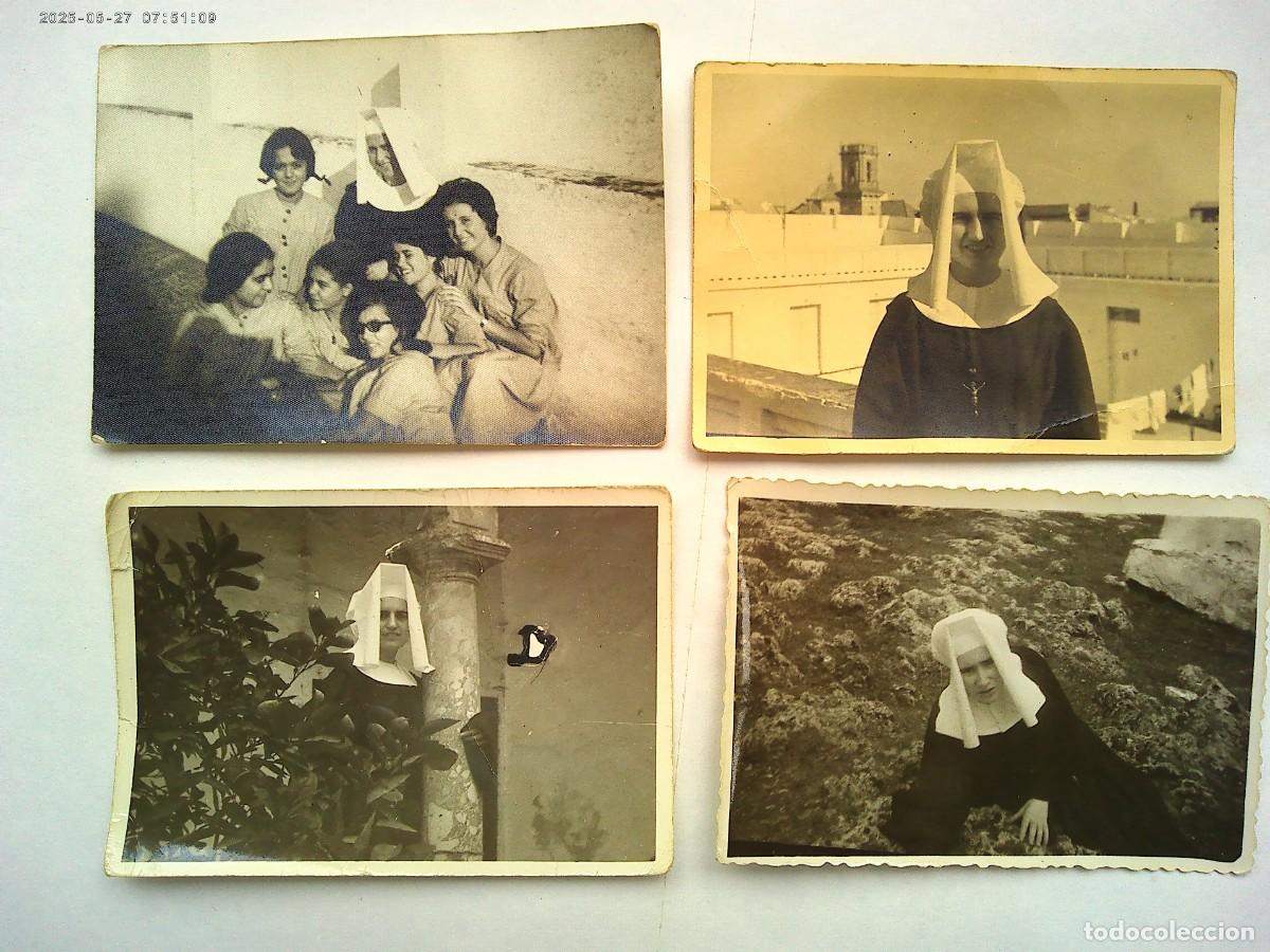 Fotograf&iacute;a antigua: LOTE DE 4 FOTOS DE JOVEN DISFRAZADO ( O TRAVESTIDO DE MONJA ) , ETC . A&Ntilde;OS 60