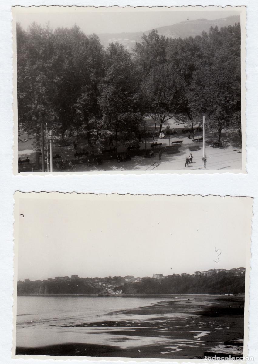 Fotograf&iacute;a antigua: 2 fotos. Vista de Getxo, Vizcaya. Costa Vasca. A&ntilde;os 50 pc