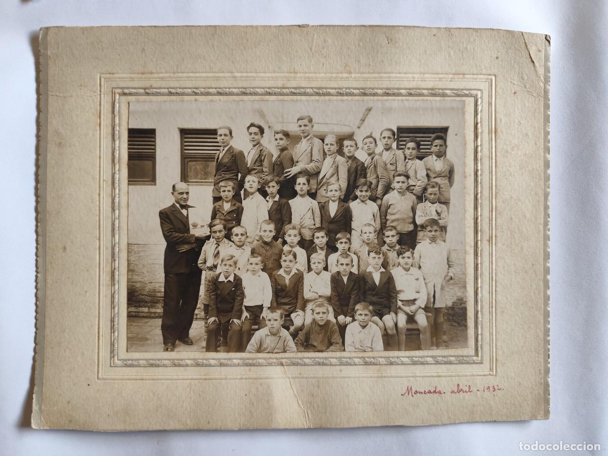 Fotograf&iacute;a antigua: ANTIGUA FOTOGRAFIA DE ESCUELA O COLEGIO DE NI&Ntilde;OS, MONCADA, VALENCIA, A&Ntilde;O 1932