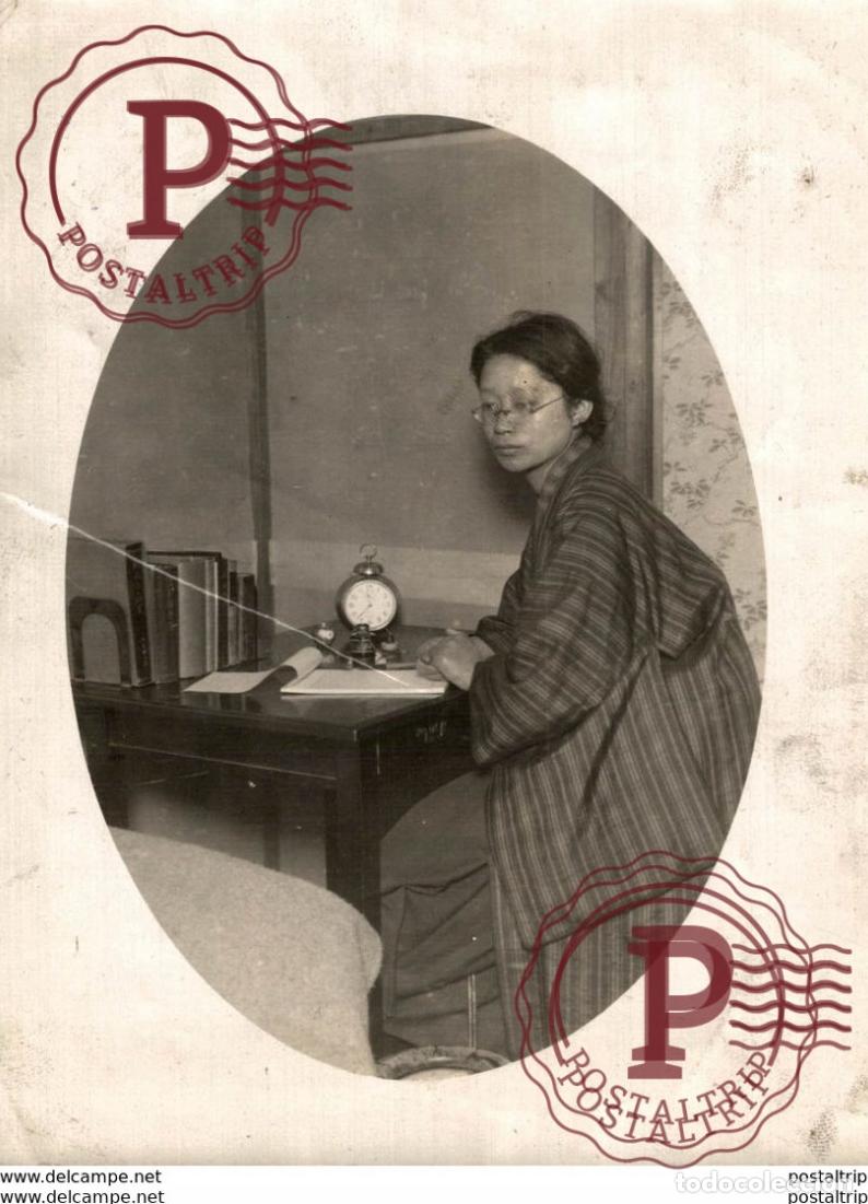 Fotograf&iacute;a antigua: MISS YANAGAWA COLLEGE STUDENT JAPON JAPAN 16*12 cm Fonds Victor FORBIN 1864-1947