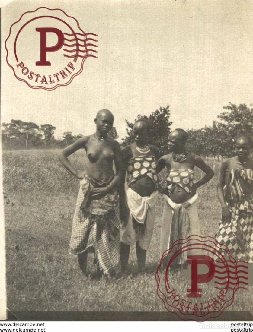 Fotograf&iacute;a antigua: Lake Bangwelu ZAMBIA AFRIQUE NATIVE GIRLS 10 *8 cm Fonds Victor FORBIN 1864-1947