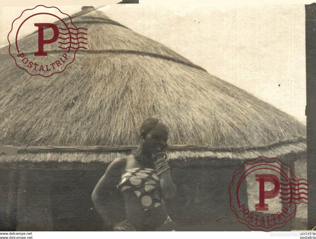 Fotograf&iacute;a antigua: ZAMBIA AFRIQUE NATIVE GIRL A NATIVE BEAUTY 10 *8 cm Fonds Victor FORBIN 1864-1947