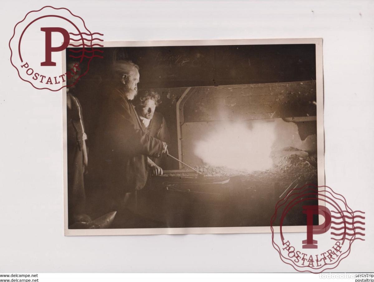 Fotograf&iacute;a antigua: MR THOMAS BICKLE BLACKSMITH CHELSEA 20*15 cm Fonds Victor FORBIN 1864-1947