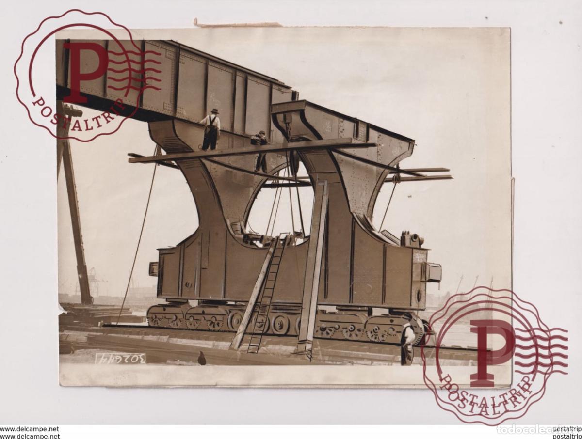 Fotograf&iacute;a antigua: A BIT OF ENGINEERING NEW CLAREMONT JERSEY CITY LEHIGH VALLEY RAILROAD 23*18 cm Fonds Victor FORBIN