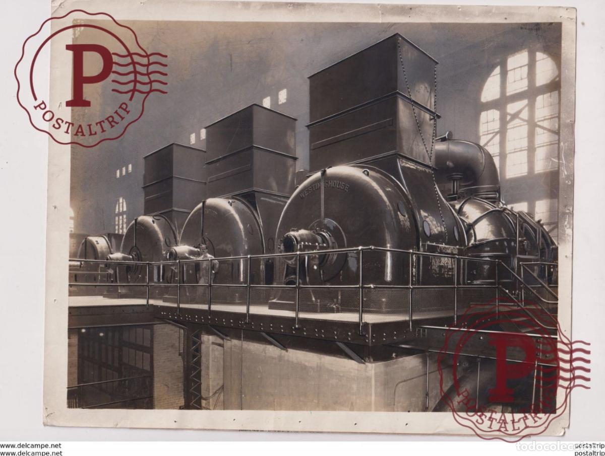 Fotograf&iacute;a antigua: BIGGEST ENGINE OF THE WORLD INTERBOROUGH RAPID TRANSIT COMPANY NEW YORK USA 25*20 cm Fonds Victor F