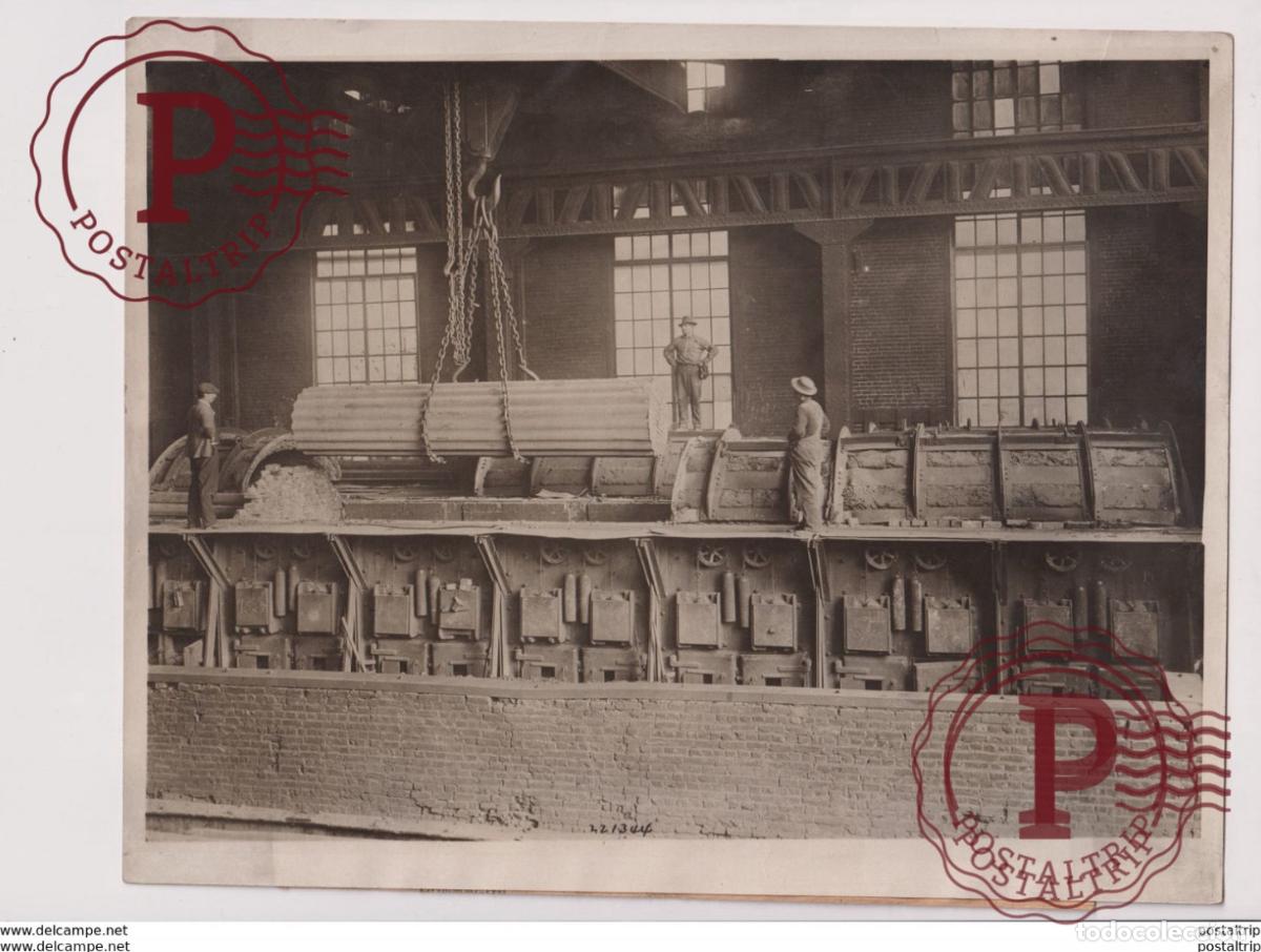 Fotograf&iacute;a antigua: UNCLE SAM SPEEDING UP HIS MUNITION OF WAR BETHLEHEM STEEL WORKS 1917 USA 25*20 cm Fonds Victor FO