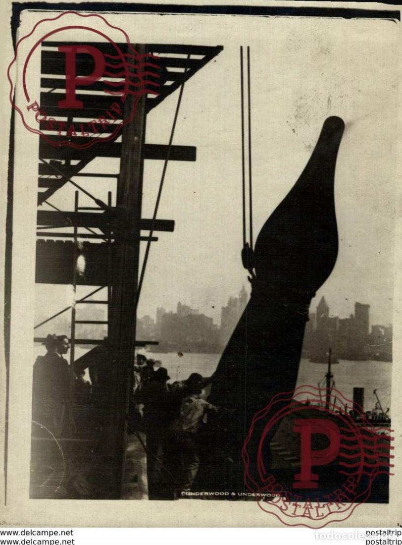 Antique Photography: NEW YORK USA PETITE AIGUILLE LA PLUS GRANDE HORLOGE DU MONDE BIGGEST WATCH 18*13CM Fonds Victor FOR