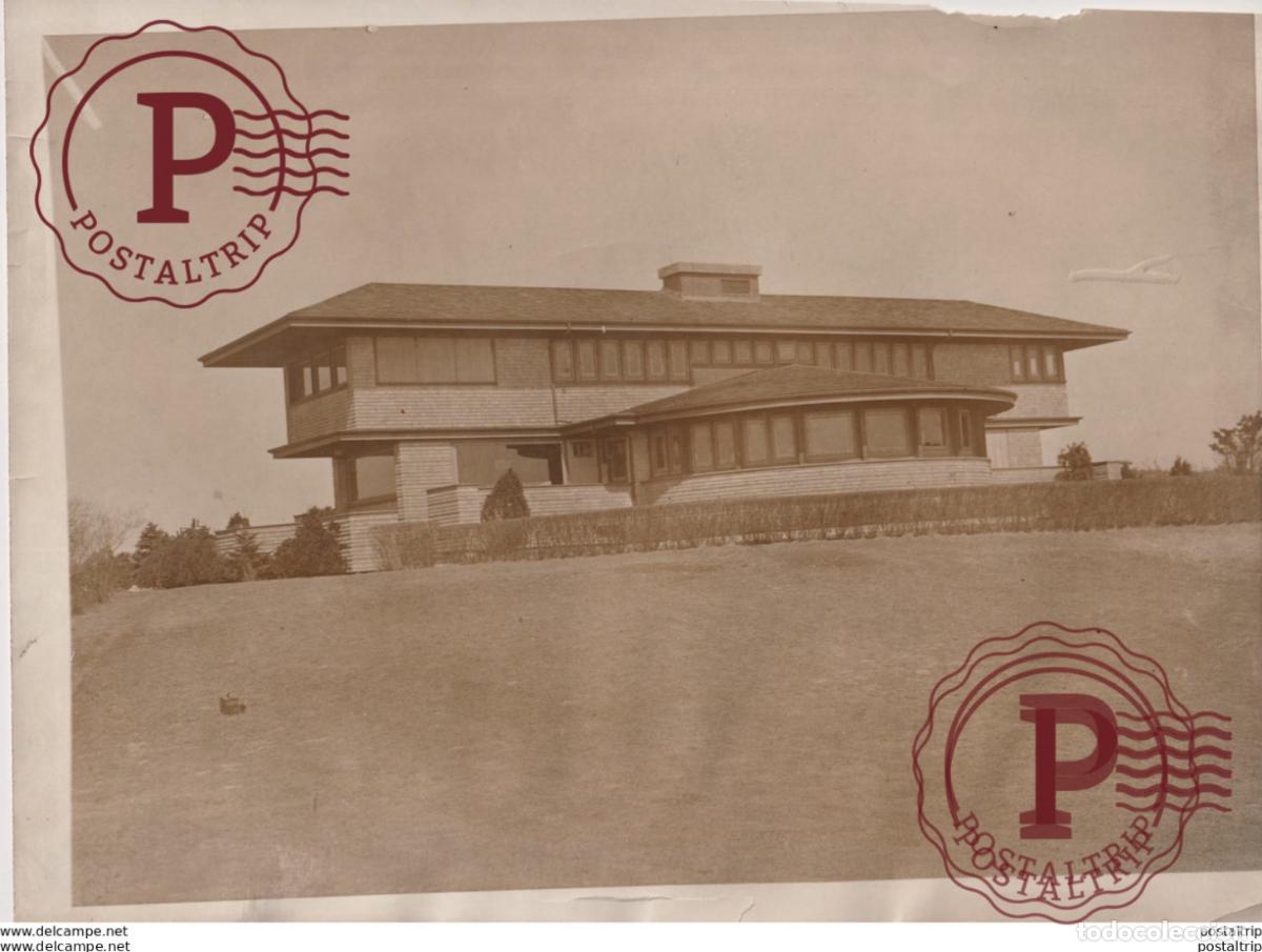 Fotograf&iacute;a antigua: MASSACHUSETT GLAS HOUSE FILS ASTOR WOODSTOLE LA MAISON EN VERRE 24*17CM Fonds Victor FORBIN 1864-194