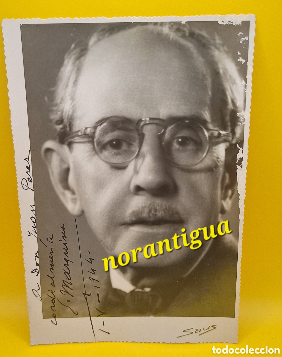Fotografia antica: Fotograf&iacute;a Firmada Eduardo Marquina - Escritor - Poeta - Periodista - Barcelona 1879 - New York 1946