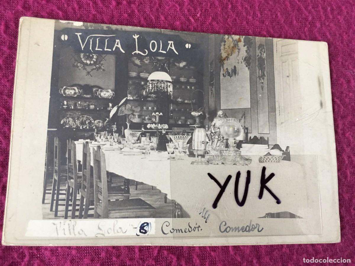 Fotograf&iacute;a antigua: RARA FOTOGRAFIA PRINCIPIO DE SIGLO DE VIGO FOTOGRAFO OCA&Ntilde;A E HIJOS - VILLA LOLA - COMEDOR