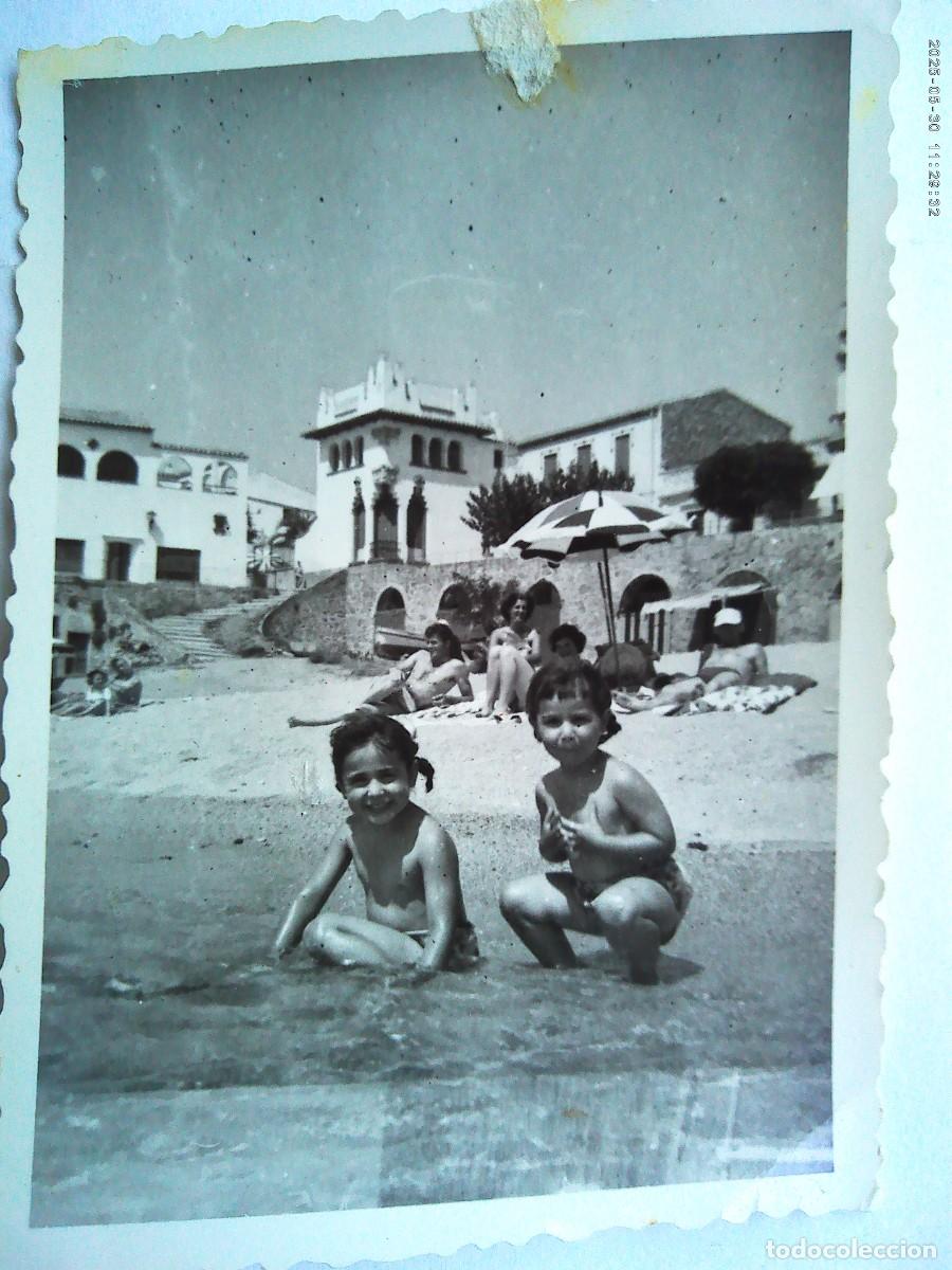 Fotograf&iacute;a antigua: FOTO DE NI&Ntilde;OS EN BA&Ntilde;ADOR EN LA PLAYA .