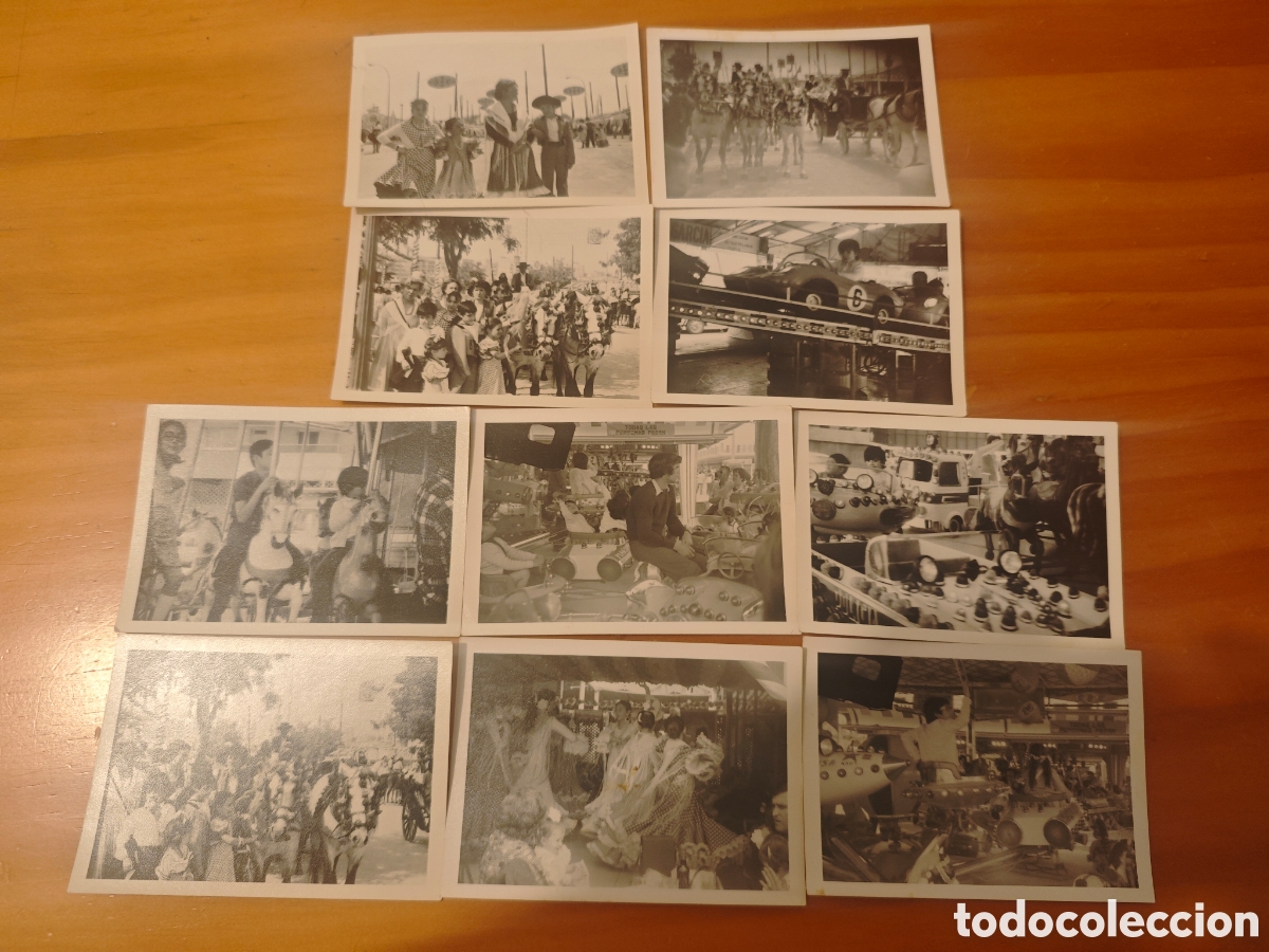 Fotograf&iacute;a antigua: Lote de antiguas fotos de la Feria de Sevilla.
