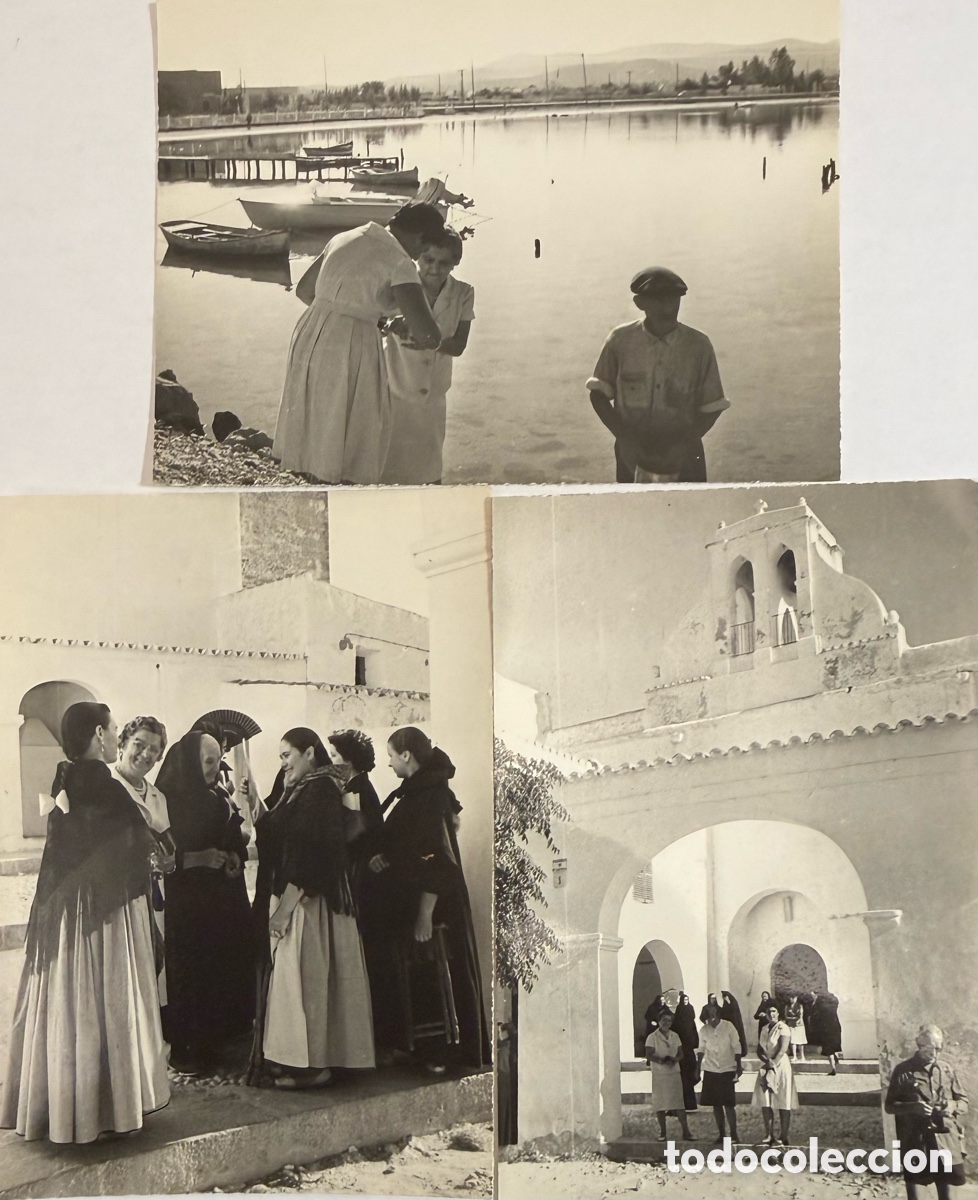 Fotografia antiga: Ibiza 3 fotos de San Antonio A&ntilde;o 1962
