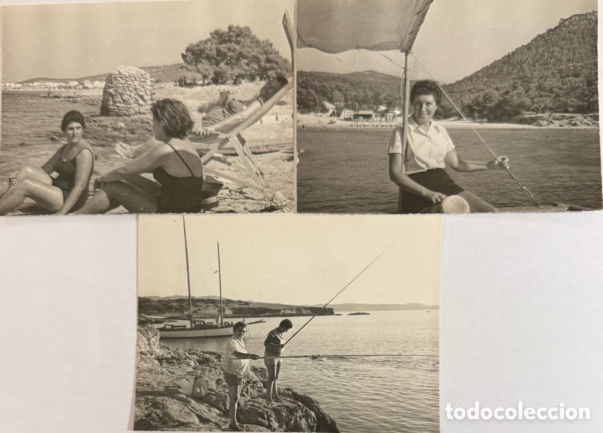 Fotografia antiga: Ibiza 3 fotos de playas Portinatx Gracioneta A&ntilde;o 1962