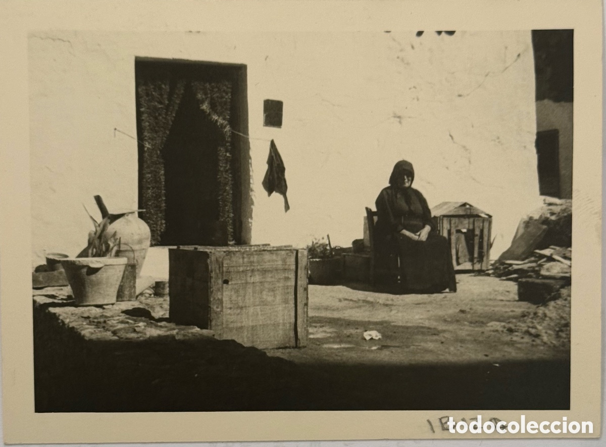 Fotograf&iacute;a antigua: Ibiza foto t&iacute;pica de casa ibicenca