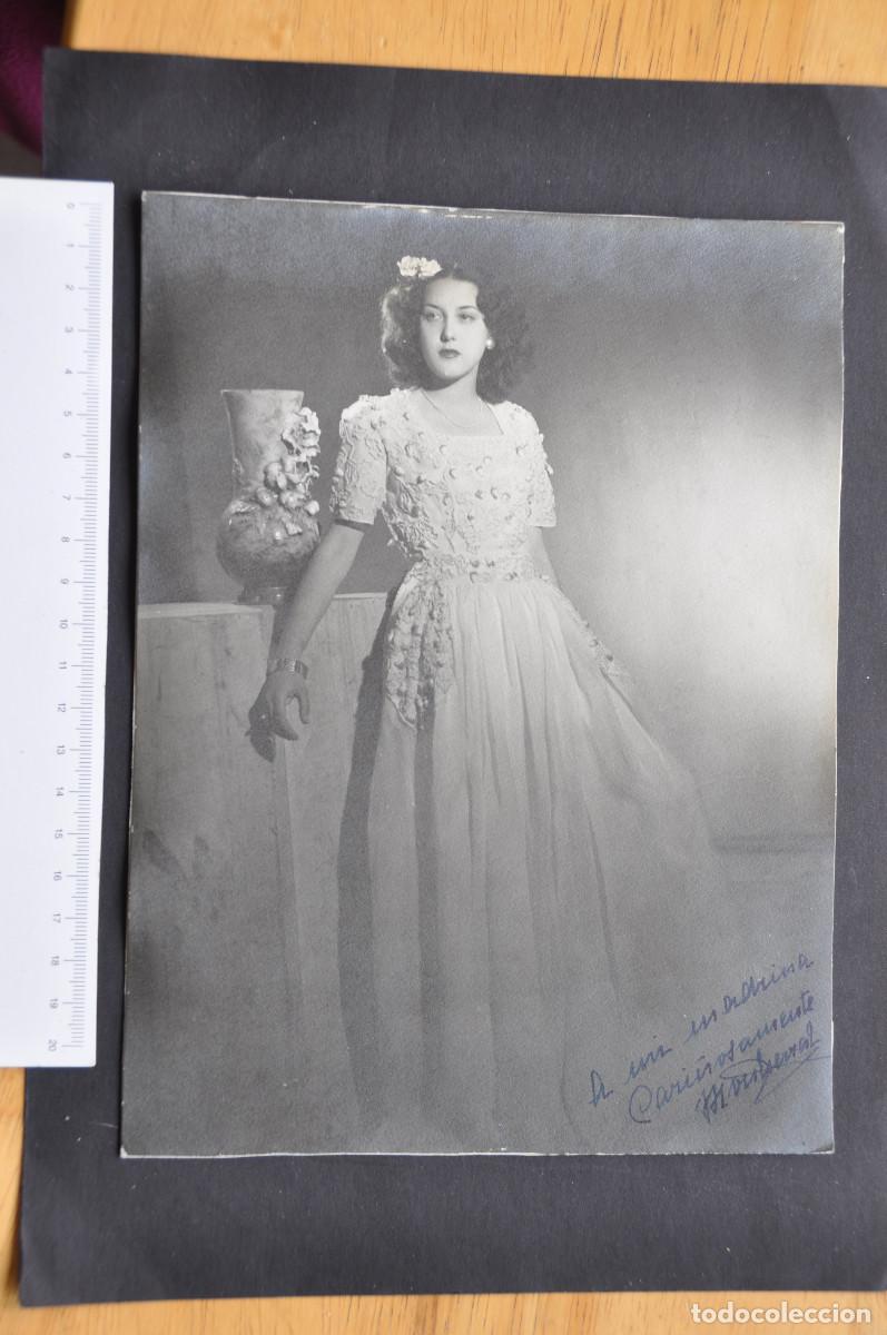 Fotograf&iacute;a antigua: FOTOGRAFIA DE UNA SE&Ntilde;ORITA EN SU PUESTA DE LARGO - FOTOGRAFO DERI (BARCELONA)