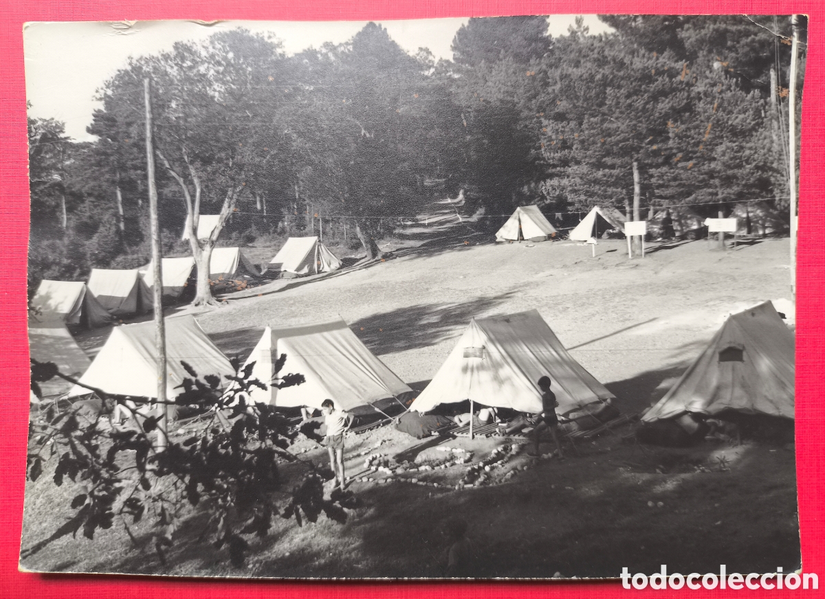 Antique Photography: ESPA&Ntilde;A CAMPAMENTO BOY SCOUT ESCULTISMO FOTOGRAF&Iacute;A POSTAL C. 1980