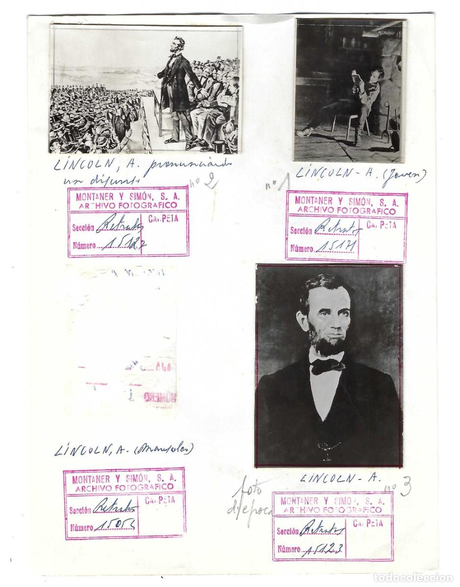 Fotograf&iacute;a antigua: FOTOGRAF&Iacute;AS- ABRAHAM LINCOLN. PRESIDENTE. USA. ARCHIVO FOTOGR&Aacute;FICO EDITORIAL MONTANER Y SIMON