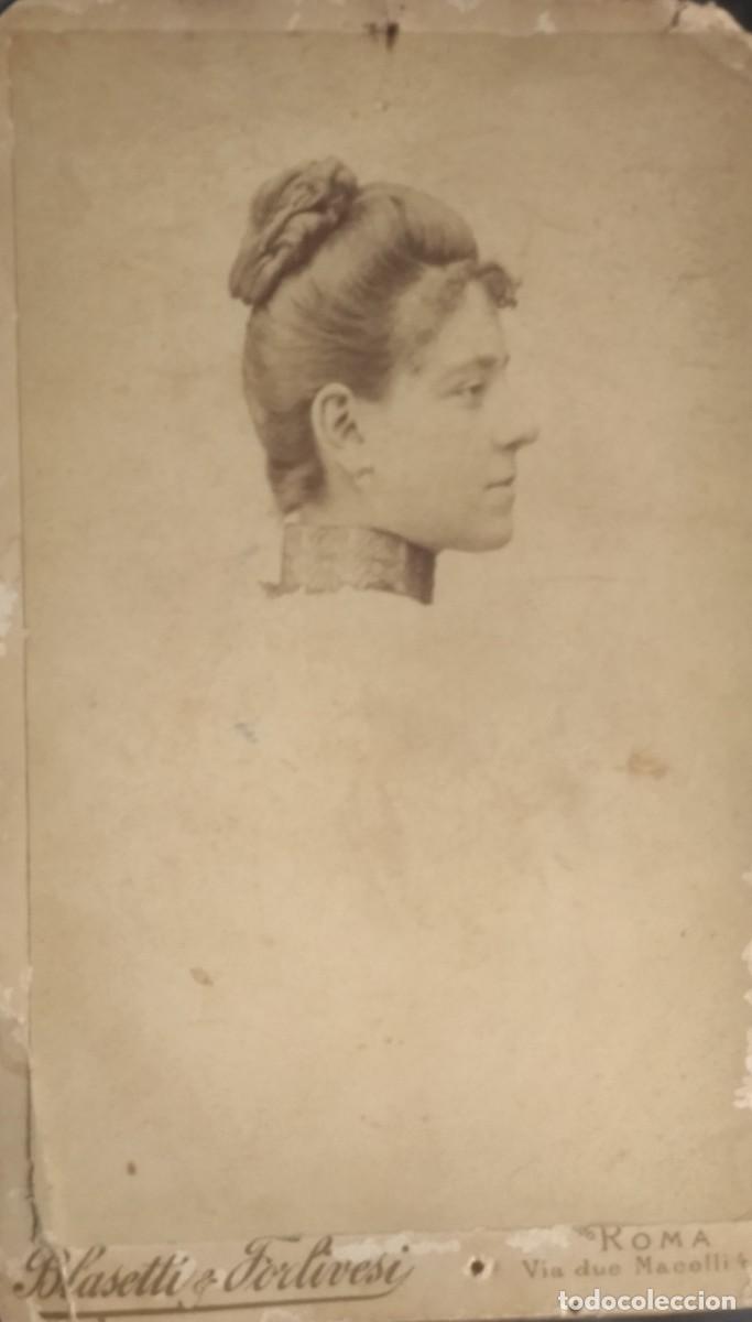 Fotograf&iacute;a antigua: foto antigua de se&ntilde;ora estudios de roma Braselli y forlivesi