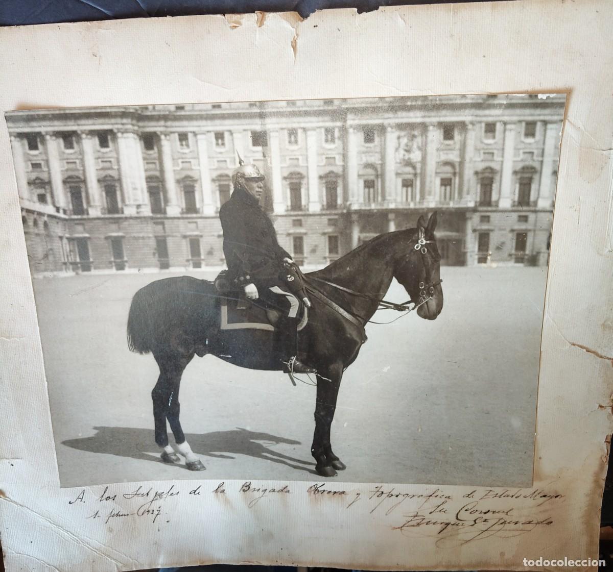 Fotograf&iacute;a antigua: Antigua fotograf&iacute;a 1927 Del consul de la Brigada obrera y topogr&aacute;fica de Estado Mayor D. Enrique Gar