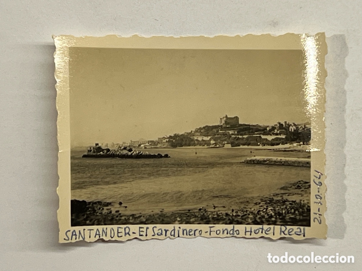 Fotografia antica: SANTANDER EL SARDINERO.. Fondo Hotel real, Turistas valencianos (a.1964)