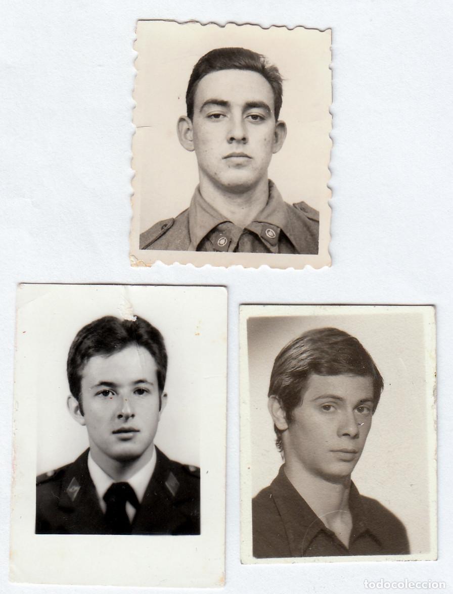 Fotograf&iacute;a antigua: 3 fotos carnet. Chicos. Militares. A&ntilde;os 60? pc