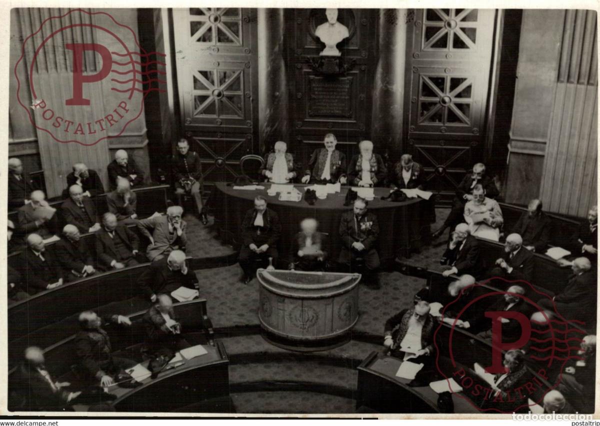 Fotograf&iacute;a antigua: LA SEANCE DES CINQ ACADEMIES 18*13CM Photo Meurisse Paris France collectionmeurisse