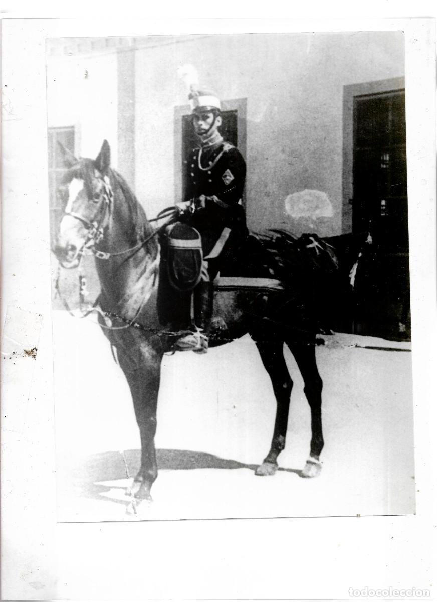 Fotograf&iacute;a antigua: FOTO COPIA DE UN MILITAR A CABALLO