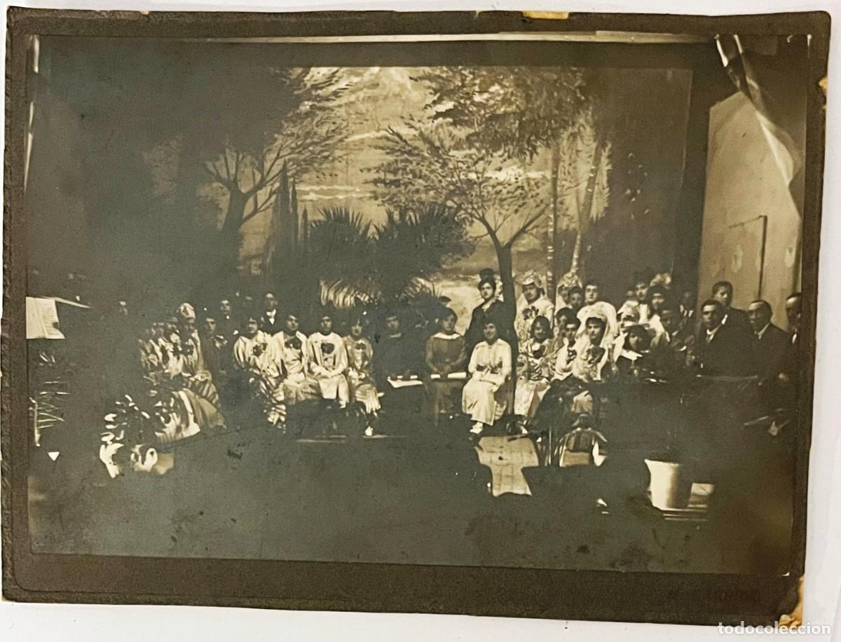 Fotograf&iacute;a antigua: ANTIGUA FOTOGRAFIA DE LA RODA (ALBACETE) , VELADA CELEBRADA EL 5 DE MAYO DE 1918 EN EL TEATRO LICEO