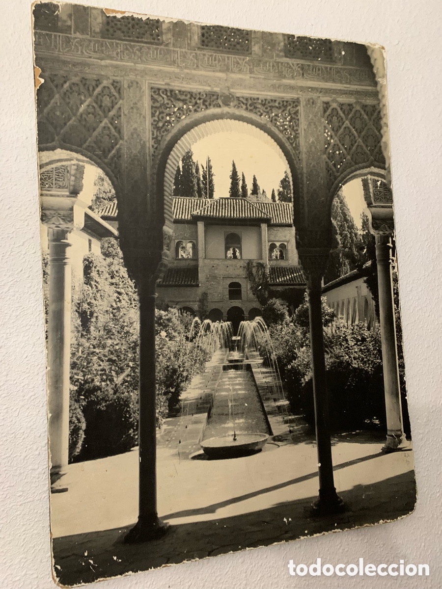 Fotograf&iacute;a antigua: Alhambra granada foto sobre madera