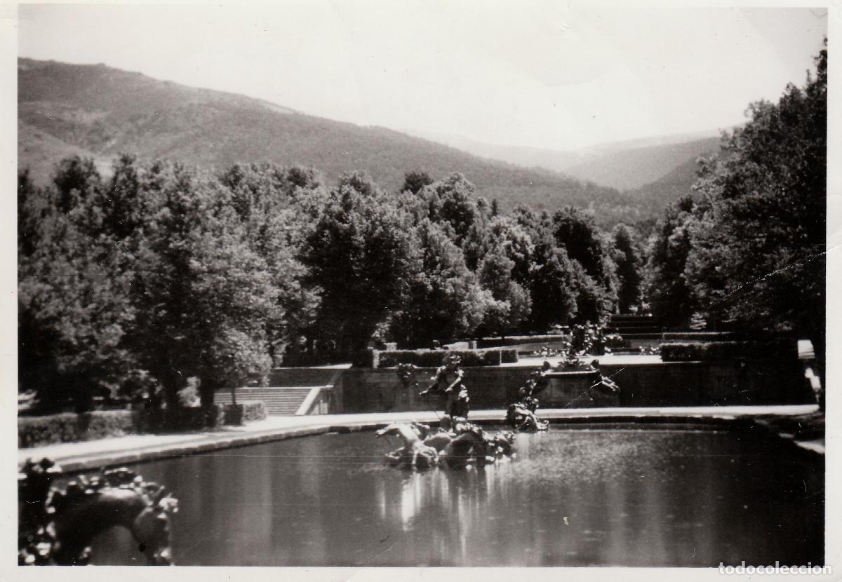 Fotograf&iacute;a antigua: Granja de San Ildefonso, Segovia. A&ntilde;os 40-50 pc