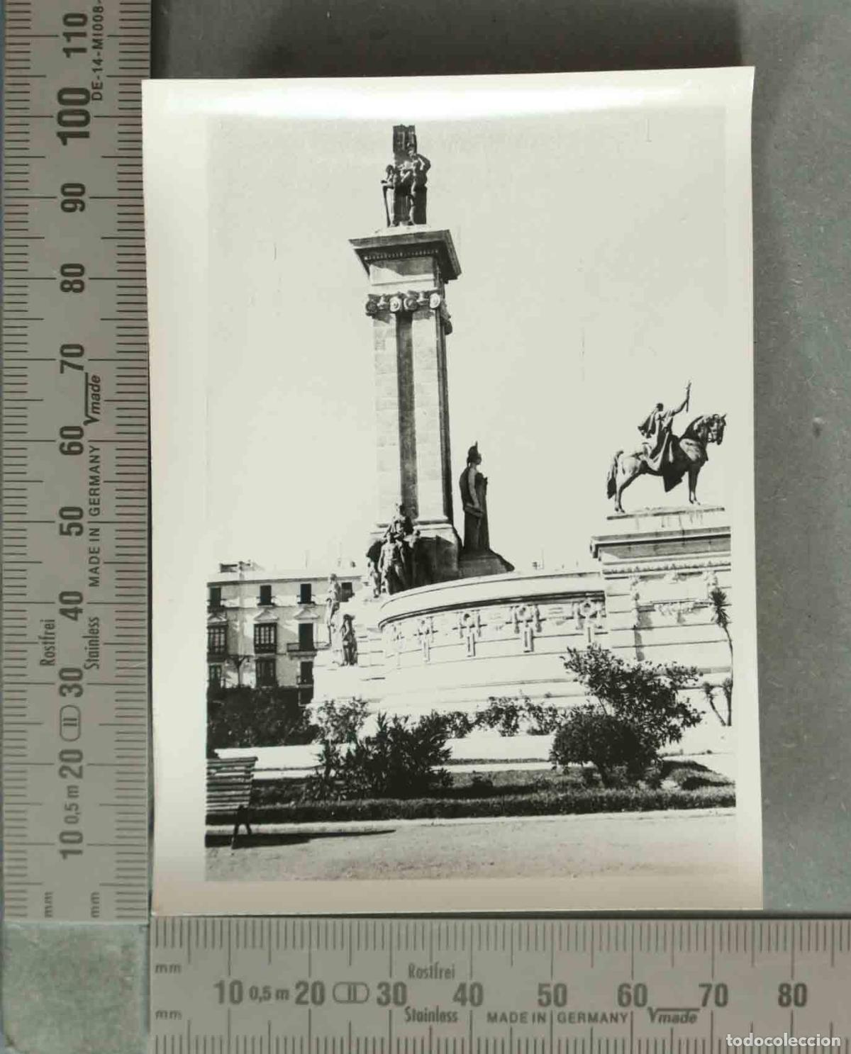 Fotograf&iacute;a antigua: FOTOGRAFIA. C&aacute;diz - Monumento a las Cortes