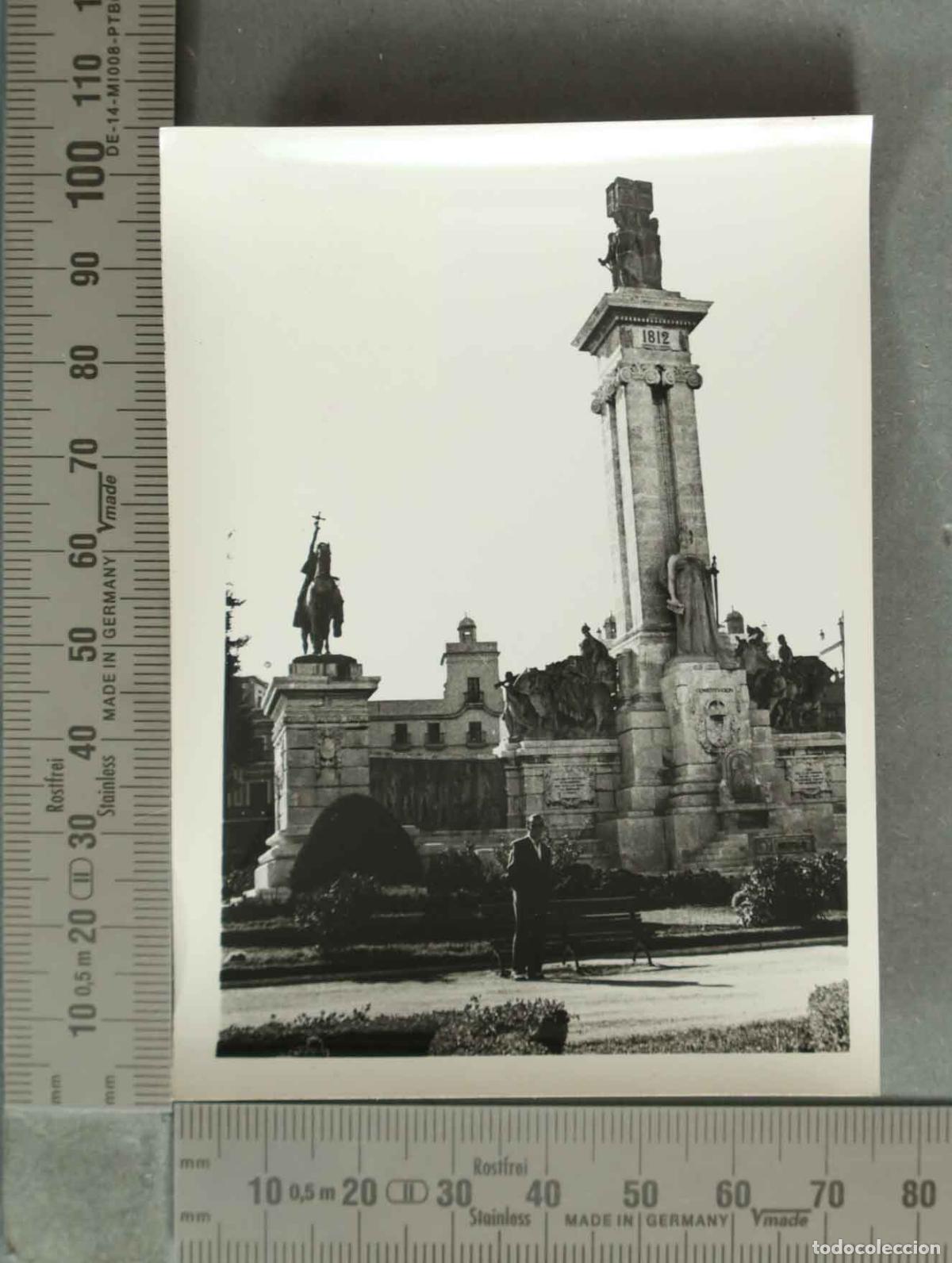 Fotograf&iacute;a antigua: FOTOGRAFIA. Monumento a la Constituci&oacute;n de 1812 - C&aacute;diz