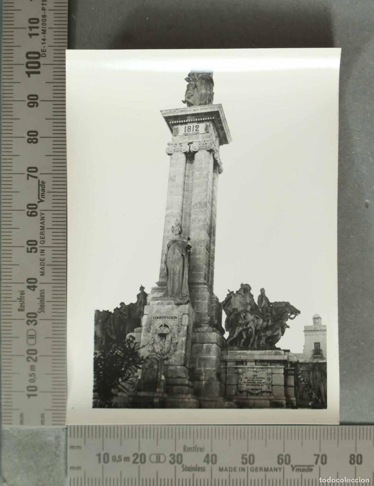 Fotograf&iacute;a antigua: FOTOGRAFIA. C&aacute;diz - Monumento a las Cortes