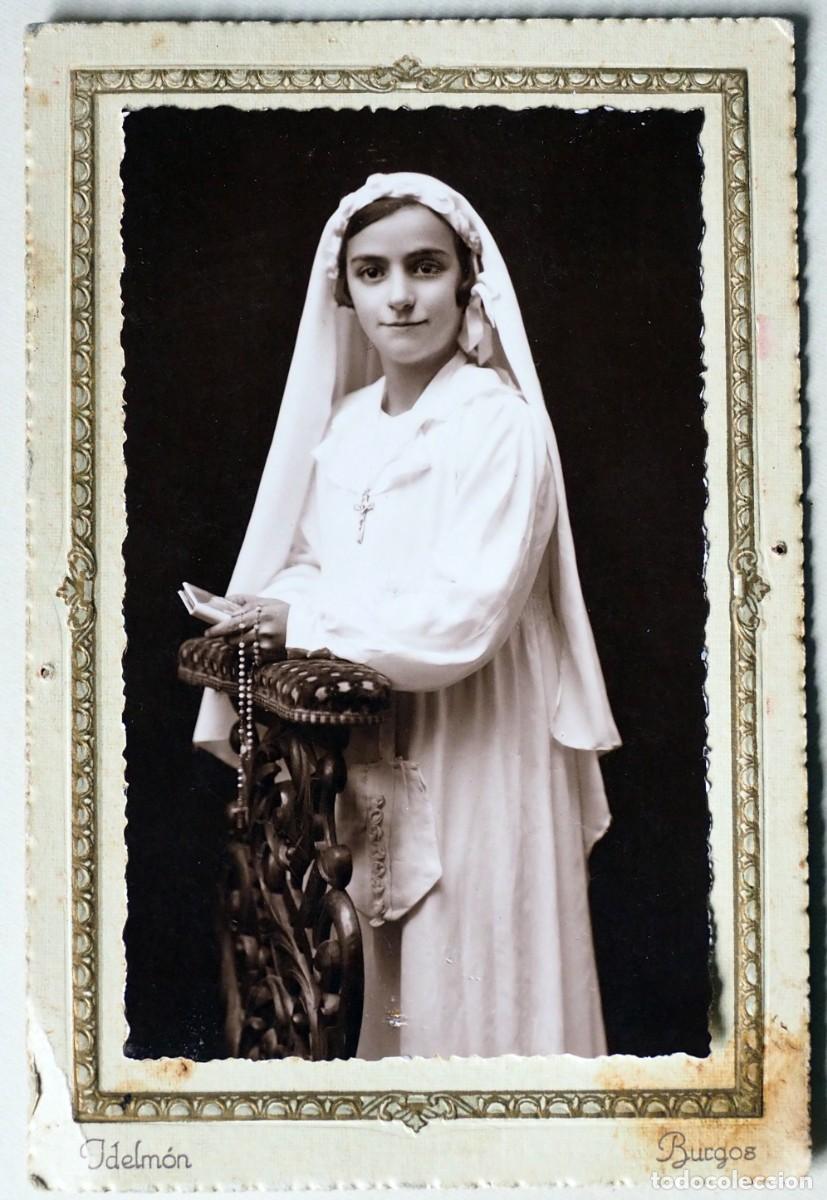 Fotograf&iacute;a antigua: ANTIGUA FOTOGRAF&Iacute;A DE NI&Ntilde;A EN SU PRIMERA COMUNI&Oacute;N. FOTO IDELM&Oacute;N. BURGOS