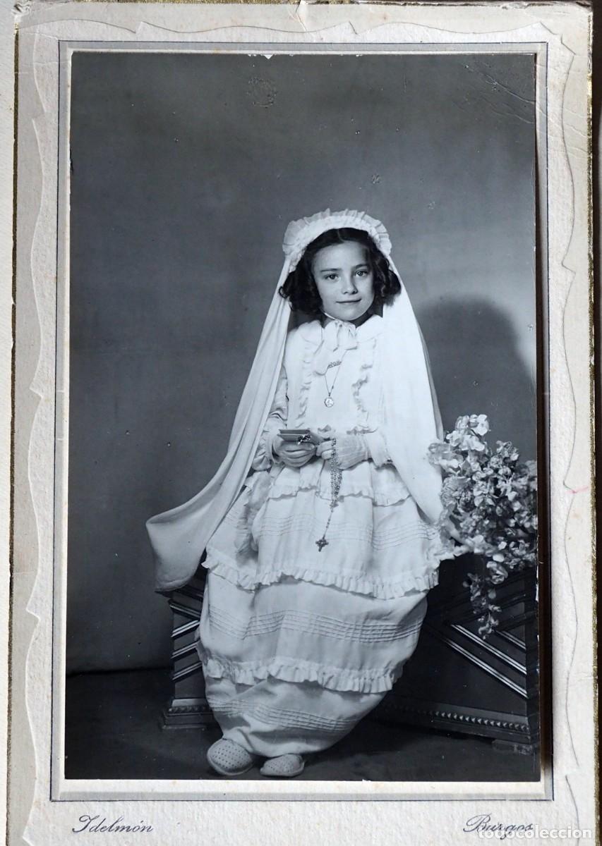 Fotograf&iacute;a antigua: ANTIGUA FOTOGRAF&Iacute;A DE NI&Ntilde;A EN SU PRIMERA COMUNI&Oacute;N. FOTO IDELM&Oacute;N. BURGOS