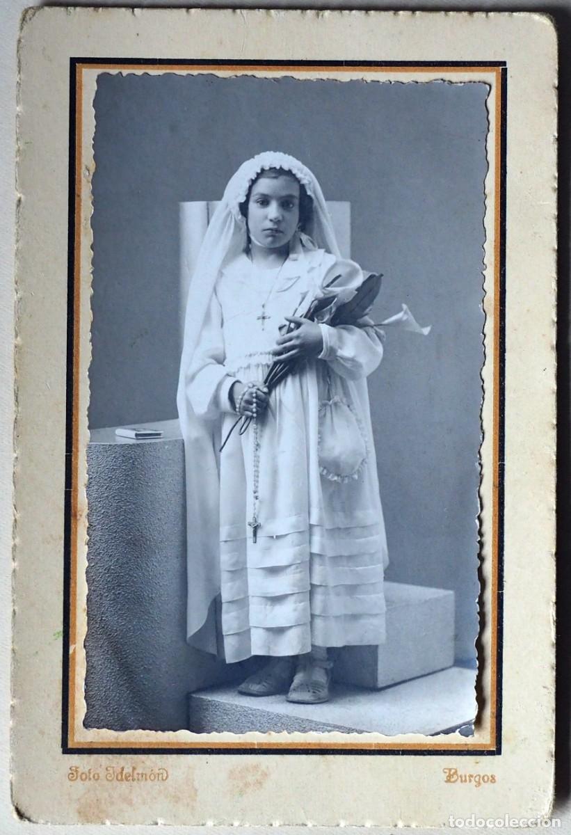 Fotograf&iacute;a antigua: ANTIGUA FOTOGRAF&Iacute;A DE NI&Ntilde;A EN SU PRIMERA COMUNI&Oacute;N. FOTO IDELM&Oacute;N. BURGOS