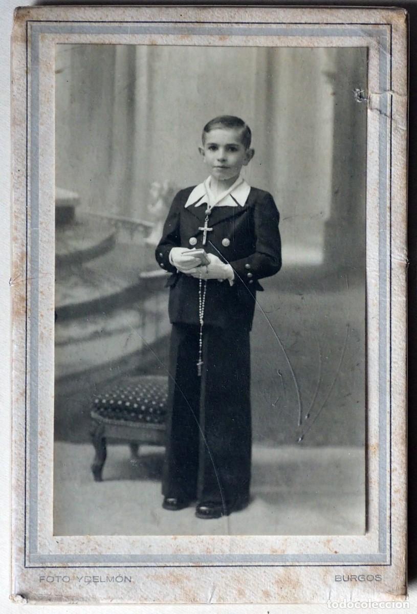 Fotograf&iacute;a antigua: ANTIGUA FOTOGRAF&Iacute;A DE NI&Ntilde;O EN SU PRIMERA COMUNI&Oacute;N. FOTO IDELM&Oacute;N. BURGOS