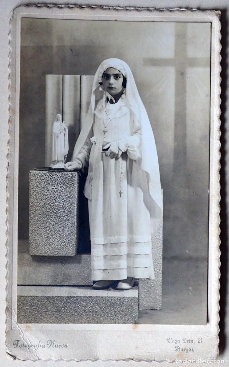Fotograf&iacute;a antigua: ANTIGUA FOTOGRAF&Iacute;A DE NI&Ntilde;A EN SU PRIMERA COMUNI&Oacute;N. FOTOGRAF&Iacute;A NUEVA. BURGOS