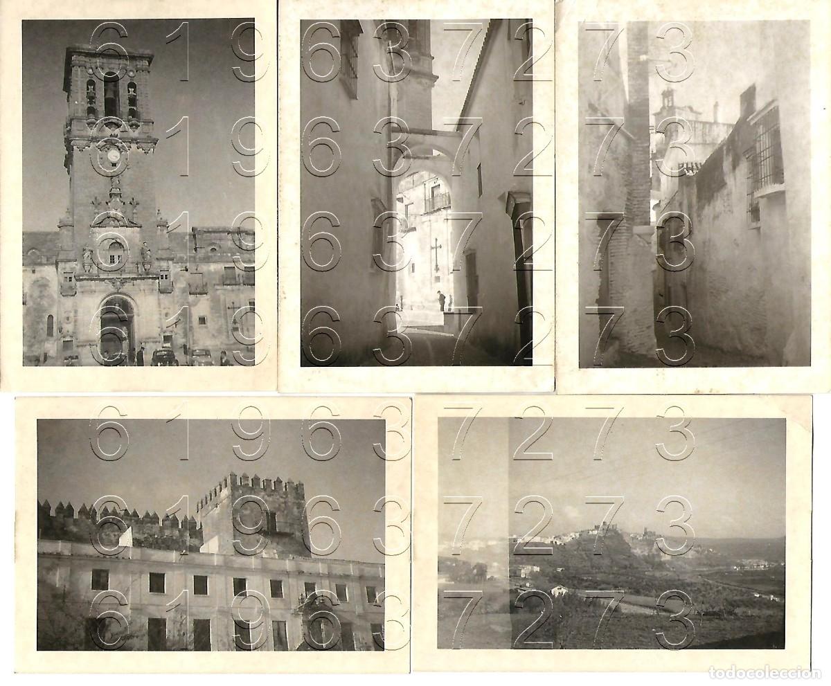 Fotograf&iacute;a antigua: ARCOS DE LA FRONTERA CADIZ 5 FOTOS UNICAS A&Ntilde;OS 50 11X7 M17